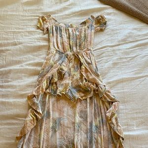 Cute high low girls romper